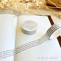 Book Pages Academia Washi Tape