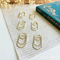 Large Jumbo Heart Paper Clips (Rose Gold/Gold)