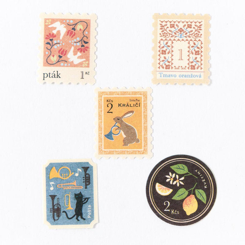 Antik Piac Vintage Style Postage Flake Stickers (Beige)