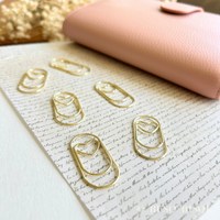 Large Jumbo Heart Paper Clips (Rose Gold/Gold)