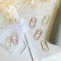 Large Jumbo Heart Paper Clips (Rose Gold/Gold)
