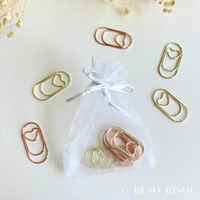 Large Jumbo Heart Paper Clips (Rose Gold/Gold)