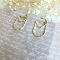 Large Jumbo Heart Paper Clips (Rose Gold/Gold)