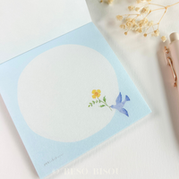 Peaceful Blue Birds Washi Paper Memo Pad