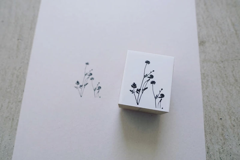Yohaku - Delicate Flowers Rubber Stamp (S-041)