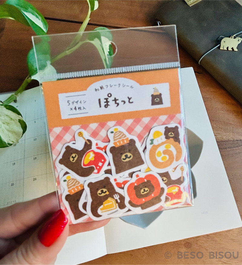 Furukawashiko - Delicious Dessert Bears Flake Stickers
