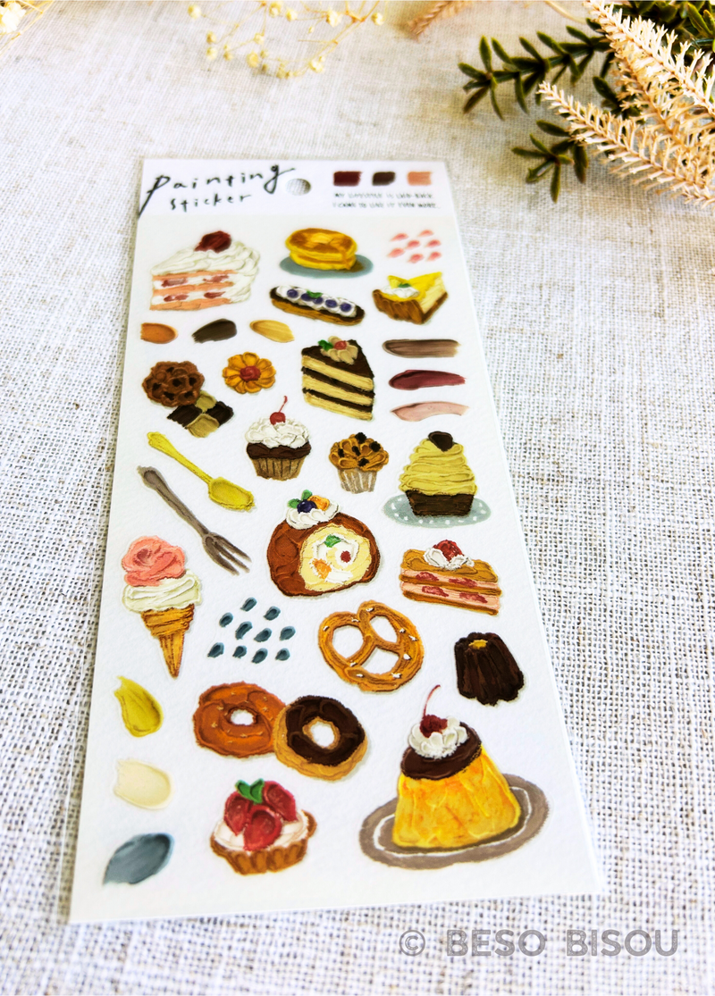 Mind Wave - Desserts Painting Sticker