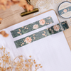 Silver-Foiled Floral Washi Tape (Eternity)