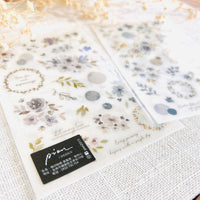 Pion - Flowers & Botanicals Rub-On/Transfer Stickers (2 sheets)