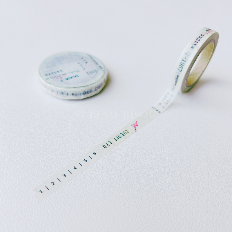 Yohaku - Typeface Slim Washi Tape (L-016)