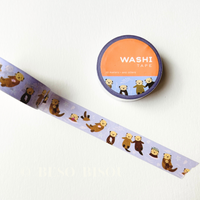 Girl of All Work - Snuggly Sea Otters Washi Tape