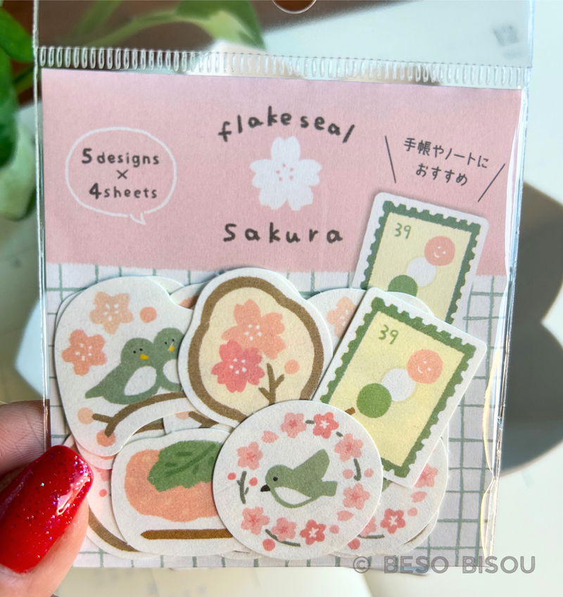 Furukawashiko - Springtime in Japan Cherry Blossom Flake Stickers