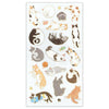 Gold-Foiled Sleeping Cat Poses Sticker Sheet