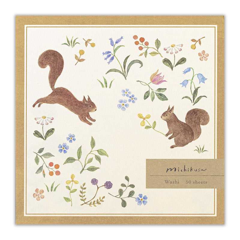 Squirrels Washi Paper Memo Pad