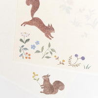 Squirrels Washi Paper Memo Pad