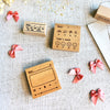 Five Star Rating Wooden Rubber Stamp