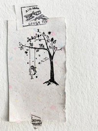 Black Milk Project - Girl on Swing Rubber Stamp