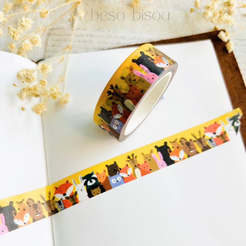 Girl of All Work - Forest Animals Washi Tape