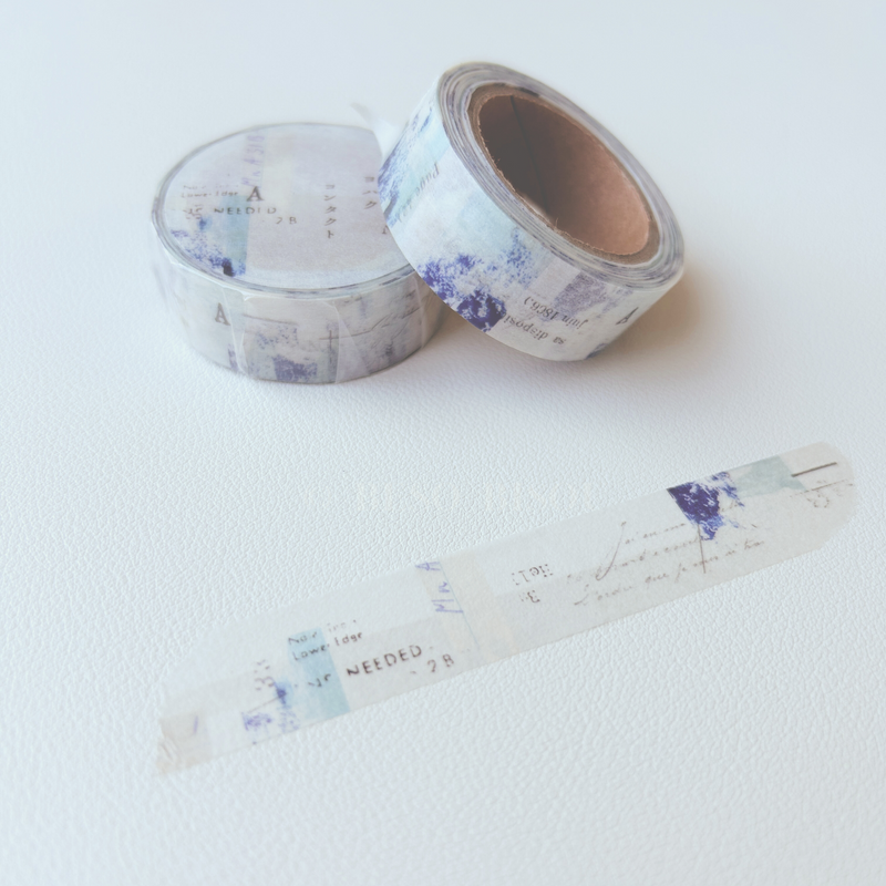 Yohaku - Vintage Blue Washi Tape (Y079)