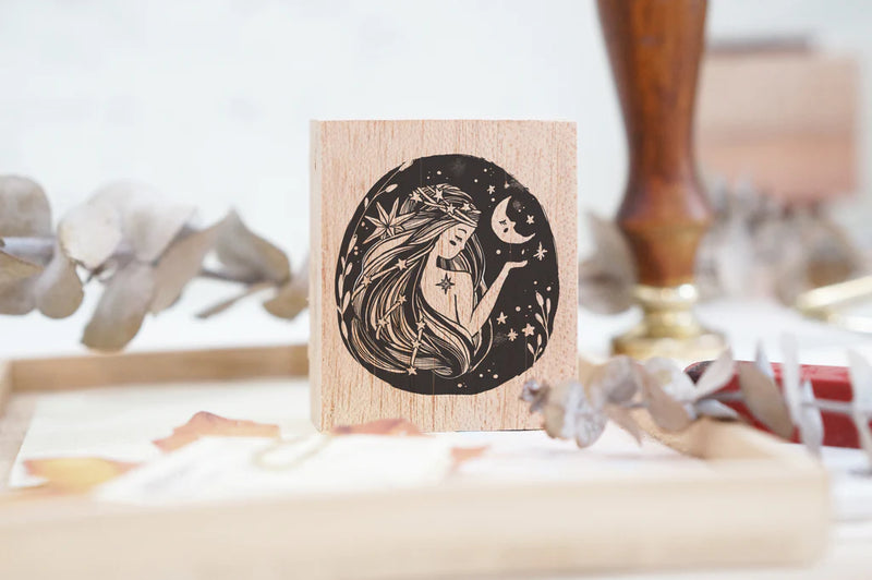 Black Milk Project - Celestial Moon Goddess Rubber Stamp