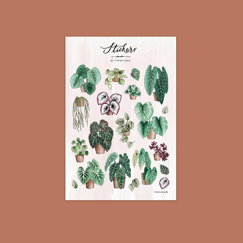 Typoflora - Houseplants Lovers Sticker Sheet