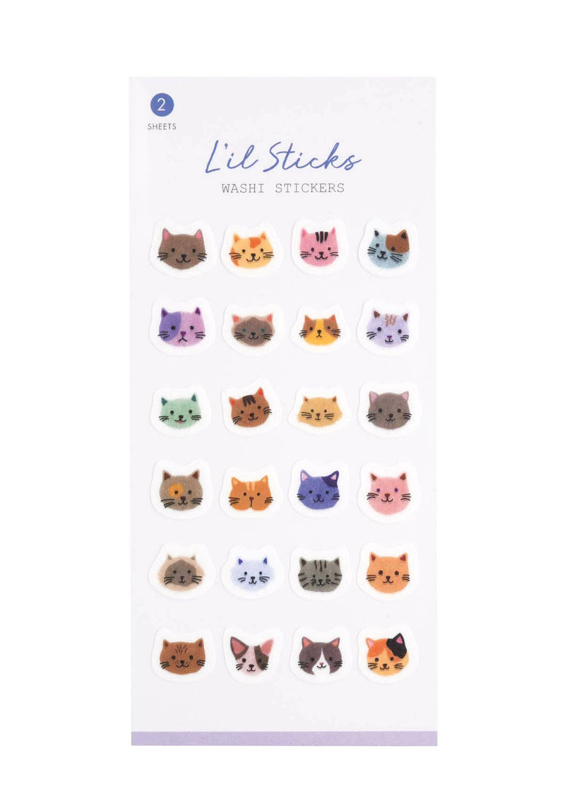 Girl of All Work - Cats L’il Sticks Washi Stickers