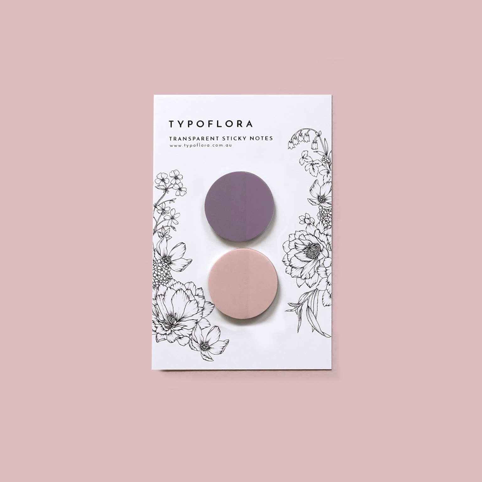 Typoflora - LAVENDER & PLUM CIRCLE | Sticky Notes