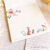 Forest Animals Washi Paper Memo Pad "The Nightingale"