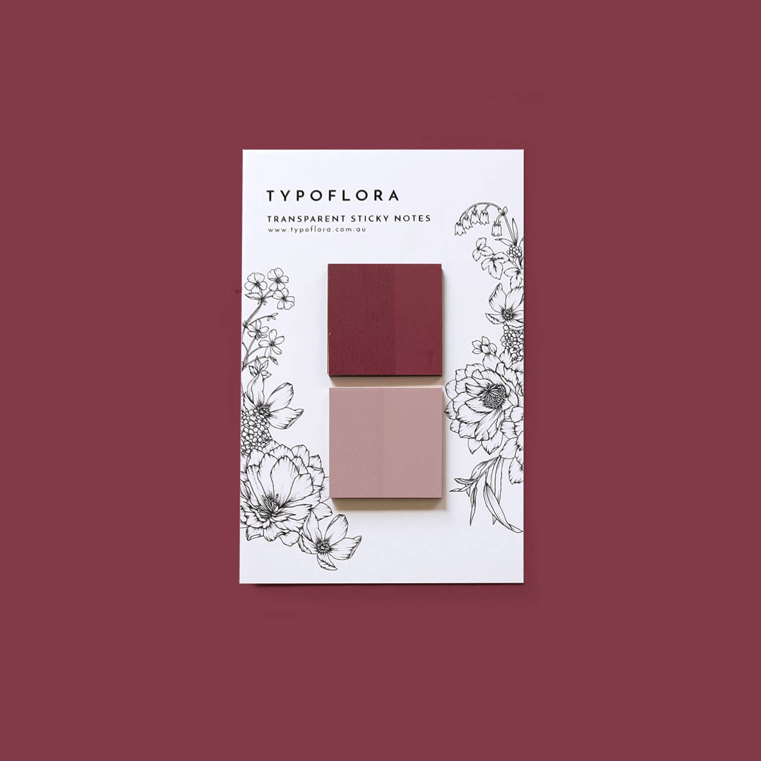 Typoflora - WINE & PLUM | Sticky Notes