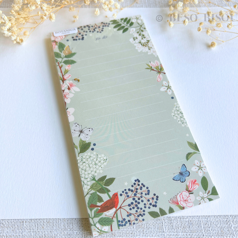 Botanical Notepad Botanica Paper Co. - Flowering Trees To Do Notepad – Beso Bisou