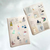 Pion - Japanese Minimal Style Postage Stickers (2 Sheets)