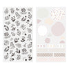 Midori - BLACK & WHITE FLOWER STICKERS (2 sheets)