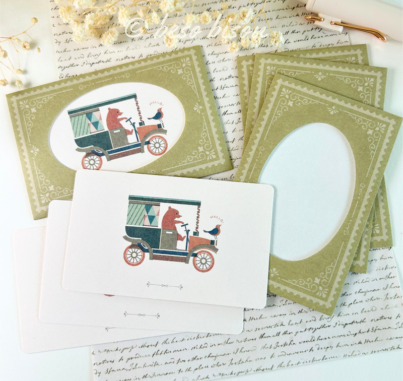 Vintage Bear Mini Greeting Notecard Set