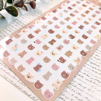 Little Bears Planner and Journal Stickers (1 Sheet)