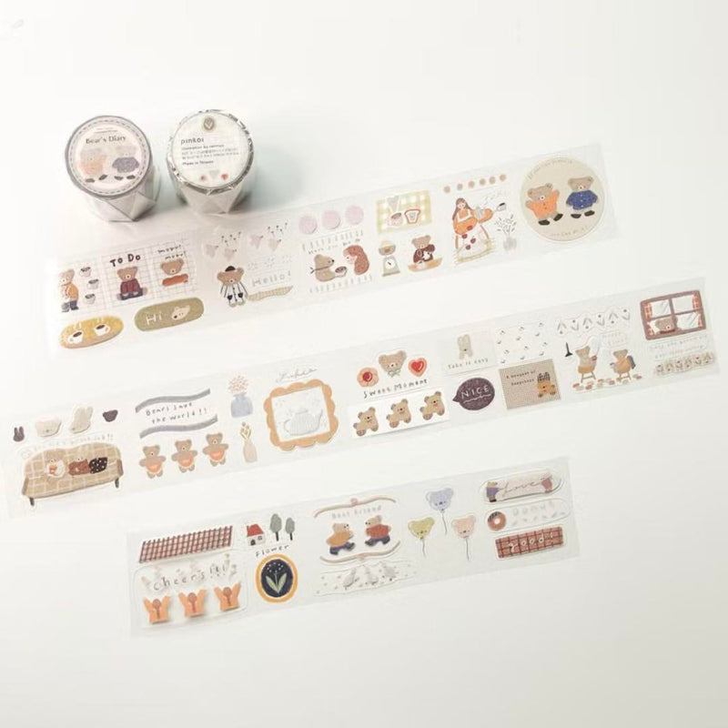 Ranmyu - BEAR'S DIARY | Kiss-Cut PET Tape