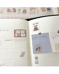 Ranmyu - BEAR'S DIARY | Kiss-Cut PET Tape