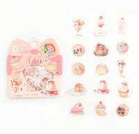 Gold-Foiled Berry Treats Dessert Flake Stickers