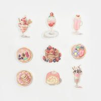 Gold-Foiled Berry Treats Dessert Flake Stickers