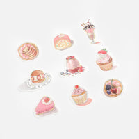 Gold-Foiled Berry Treats Dessert Flake Stickers