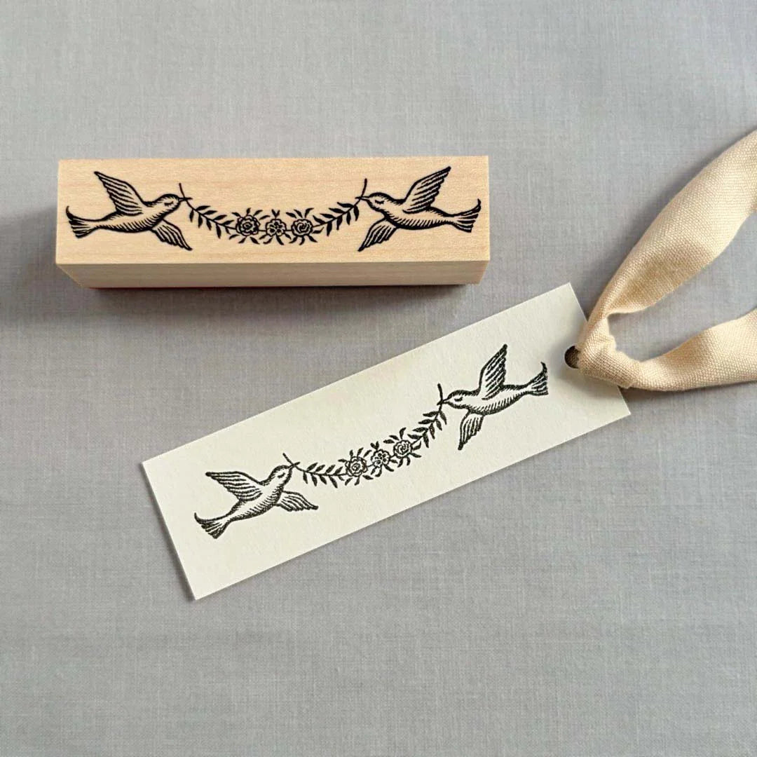 Tales On the Desk - BIRD GARLAND | Rubber Stamp