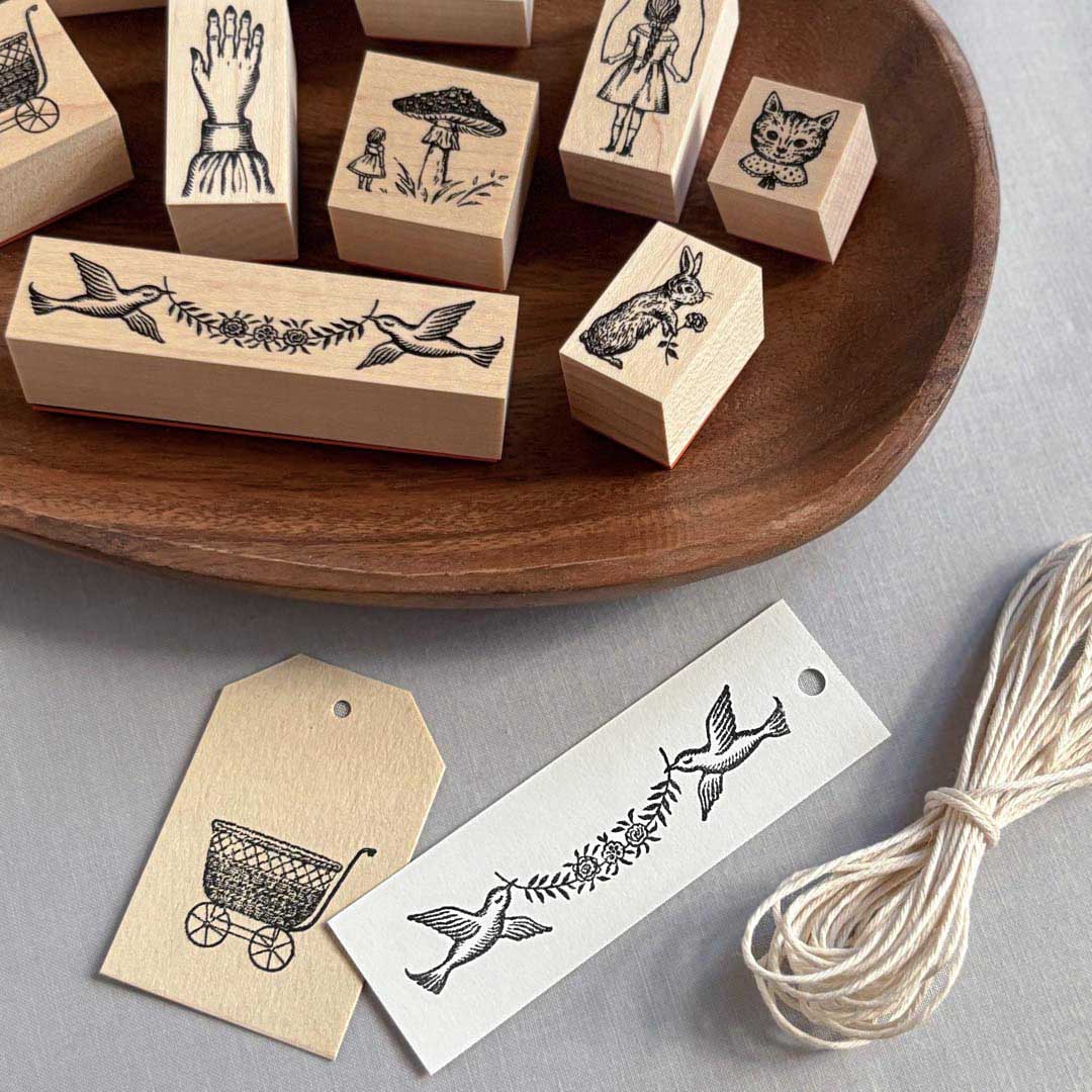 Tales On the Desk - BIRD GARLAND | Rubber Stamp
