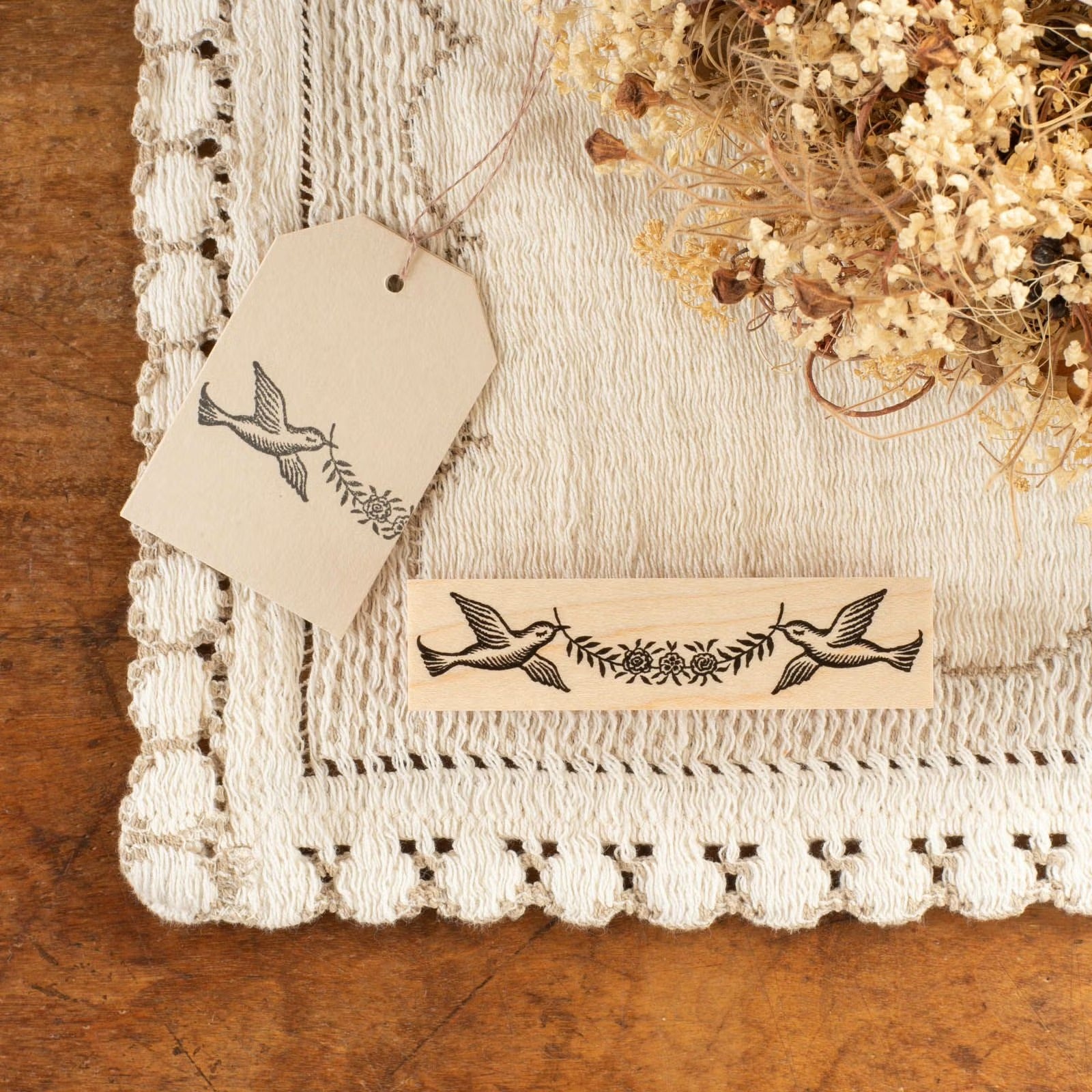 Tales On the Desk - BIRD GARLAND | Rubber Stamp