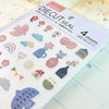 Kyowa - Birds & Flowers Die Cut Washi Stickers (4 Sheets)