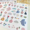 Kyowa - Birds & Flowers Die Cut Washi Stickers (4 Sheets)