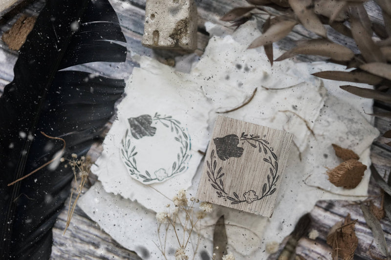Black Milk Project - Birds Wreath Rubber Stamp