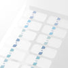 Midori Chiratto Removable Small Index Tabs - Numbered Blue