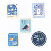 Antik Piac Vintage Style Postage Flake Stickers (Blue)