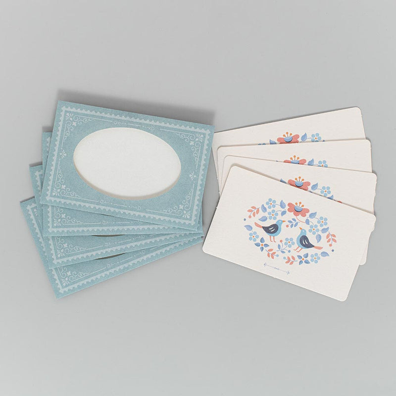 Blue Birds Mini Greeting Notecard Set