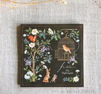 Nuku - Forest Animals Washi Paper Memo Pad "The Nightingale"