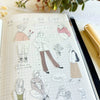 Casual Girls Journal Deco Sticker Sheet